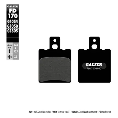 Brzdové destičky Galfer FD170G1050 (KH047) (GALFER brzdové destičky KH047 polokovové (tloušťka 7