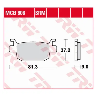 Brzdové destičky TRW LUCAS MCB806SRM (KH415) (TRW LUCAS brzdové destičky KH415 sintrované HONDA 