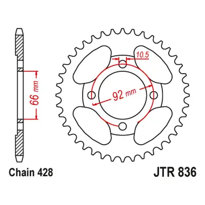 Rozeta JT SPROCKETS JTR836.39 (JT rozeta)