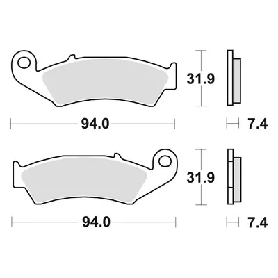 Brzdové destičky TRW LUCAS MCB574RSI (KH125) (TRW LUCAS KLOCKI HAMULCOWE KH125 SPIEK METALICZNY 