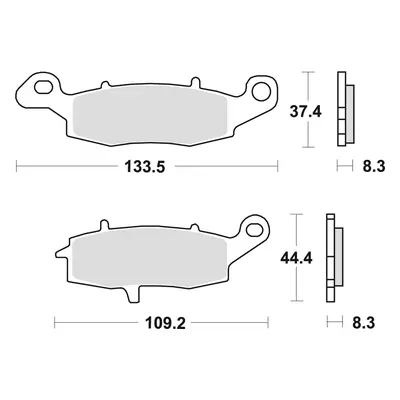 TRW ZF brzdové destičky KH231 sintrované STREET KAWASAKI ER6 06-16, VERSYS 650 07-14, s 750, 04-