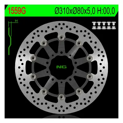 Přední brzdový kotouč NG NG1559G (NG přední brzdový kotouč KAWASAKI s 1000 ABS 15-17, s 1000 15-