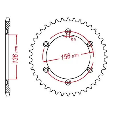 Rozeta MTX 11-32E-43 (JTR1791.43) (MTX PARTS rozeta 4365 43 (JTR1791.43))