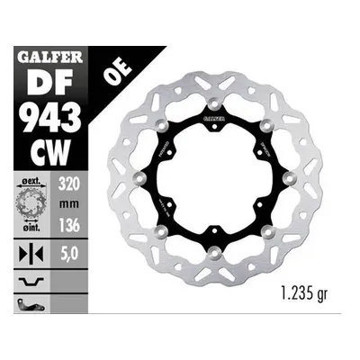 Přední brzdový kotouč GALFER DF943CW (GALFER přední brzdový kotouč KTM 790R ADVENTURE 19-22; 890