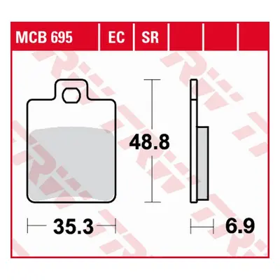 Brzdové destičky TRW LUCAS MCB695EC (KH260) (TRW LUCAS ZF brzdové destičky KH260 ECO organické C