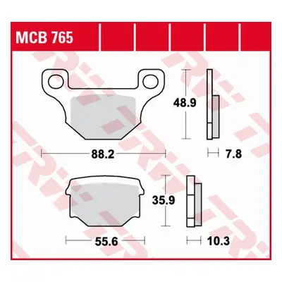 Brzdové destičky TRW LUCAS MCB765 (KH093) (TRW LUCAS ZF brzdové destičky KH093 organické APRILIA