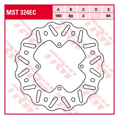 Brzdový kotouč TRW LUCAS zadní MST324EC (TRW LUCAS brzdový kotouč zadní HONDA CR 80 92-02, CR 85