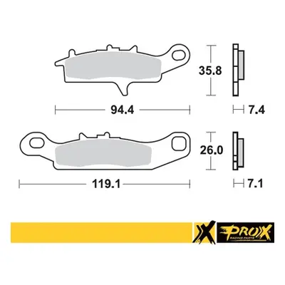 Brzdové destičky PROX 37.209402 (PROX brzdové destičky KH342 KAWASAKI KFX 450R 08-14, KVF 650 BR