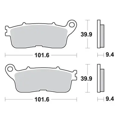 Brzdové destičky Galfer FD512G1370 (KH636) (GALFER brzdové destičky KH636 sintrované barva zlatá