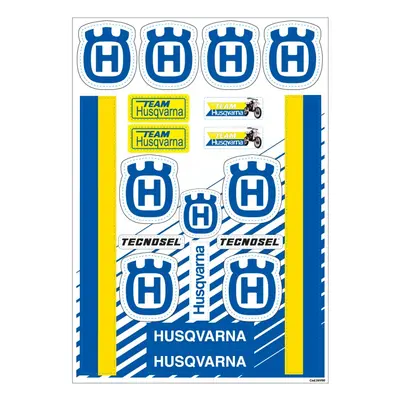 TECNOSEL (BLACKBIRD) sada samolepek (dýhy) reklamních, LOGO HUSQVARNA VINTAGE (56V00) (TECNOSEL 