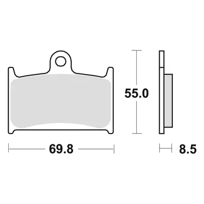 TRW ZF brzdové destičky KH145 KH236 organické SUZUKI GSXR 750 88-93, GSXR 1100 89-92, TRIUMPH DA