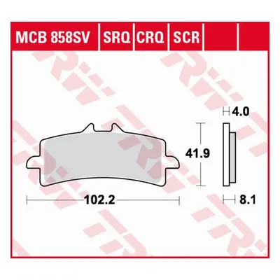 Brzdové destičky TRW LUCAS MCB858SV (KH447) (TRW LUCAS ZF brzdové destičky KH447 sintrované STRE