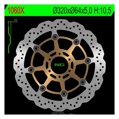 Brzdový kotouč NG Brakes NG1060X (NG brzdový kotouč přední APRILIA CAPONORD 1200 13-17, YAMAHA F