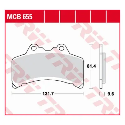 Brzdové destičky TRW LUCAS MCB655 (KH191) (TRW LUCAS ZF KLOCKI HAMULCOWE KH191 ORGANIC YAMAHA GT