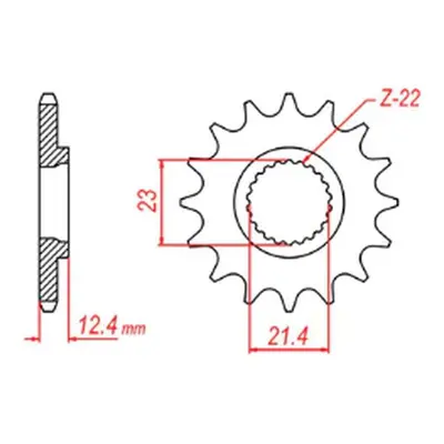 Ozubené kolo přední MTX 10-594-15 (JTF1594.15) (MTX PARTS ozubené kolo přední 2149 15 (JTF1594.1