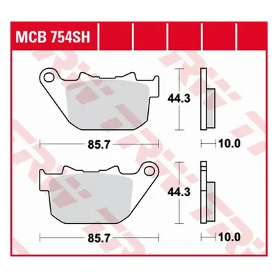 Brzdové destičky TRW LUCAS MCB754SH (KH387) (TRW LUCAS ZF brzdové destičky KH387 sintrované STRE