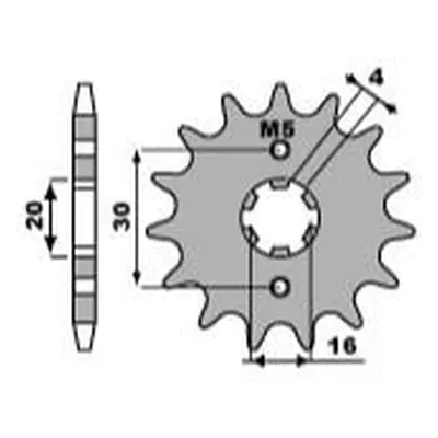 Ozubené kolo přední ( CHT 410014K (217714, JTF548.14) (CHT ozubené kolo přední (217714) (JTF548.