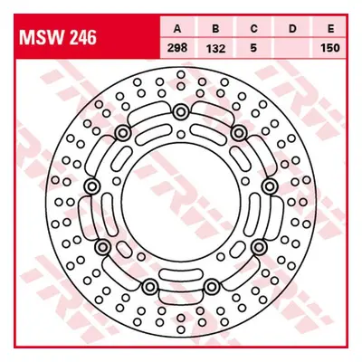 Brzdový kotouč TRW LUCAS přední MSW246 (TRW LUCAS ZF přední brzdový kotouč YAMAHA YZF R25, YZF R