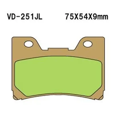 Brzdové destičky VESRAH VD-251JL (VESRAH brzdové destičky KH160 sintrované barva zlatá vyrobeno 