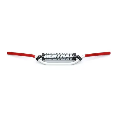 Řidítka RENTHAL 809-01-SR-01-187 (RENTHAL řidítka 7/8" (22mm) MX HANDLEBAR SILVER/RED RC HIGH PA