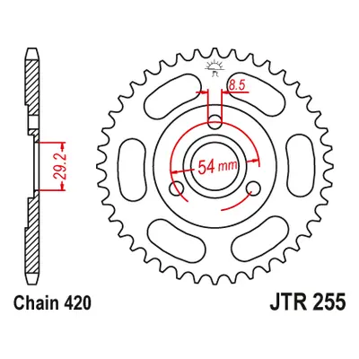 JT Sprockets rozeta JTR255.35 (25535JT) (Zadní ozubené kolo JT Sprockets JTR255.35)