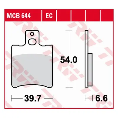 Brzdové destičky TRW LUCAS MCB644EC (KH193) (TRW LUCAS ZF brzdové destičky KH193 ECO organické A