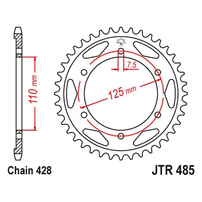 JT Sprockets rozeta JTR485.46 (48546JT) (Zadní ozubené kolo JT Sprockets JTR485.46)