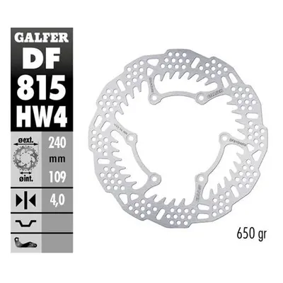 Brzdový kotouč zadní GALFER DF815HW4 (GALFER brzdový kotouč zadní BETA 250RR 12-24; 300RR 13-24;