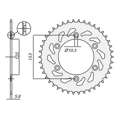 Rozeta SUNSTAR SUN1-3565-48 (JTR301.48, 28848JT) (SUNSTAR rozeta 288 48 (JTR301.48) (28848JT))