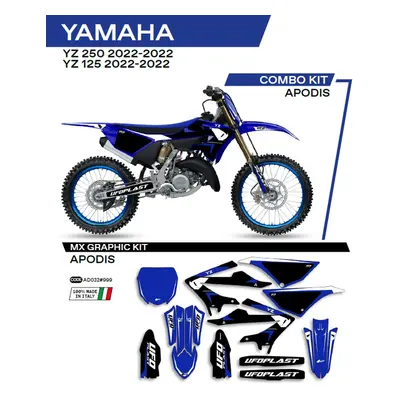 Sada samolepek (dýhy) UFO AD032999 (UFO sada samolepek (dýhy) YAMAHA YZ 125/250 22 APODIS barva 