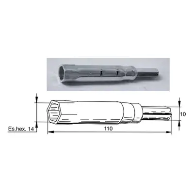 Klíč na zapalovací svíčky BUZZETTI BZ4842 (BUZZETTI klíč na zapalovací svíčky HONDA 14mm 110mm)