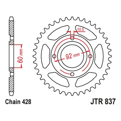 Rozeta JT SPROCKETS JTR837.39 (83839JT) (JT rozeta 838 39 (83839JT))