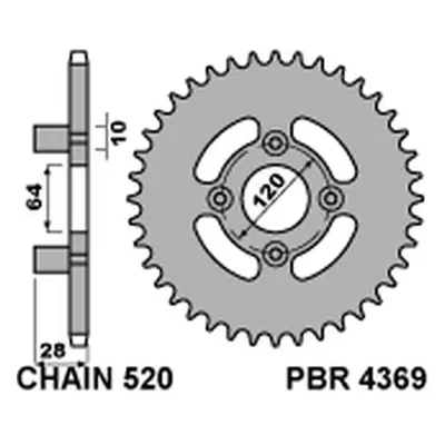 PBR rozeta 4369 41 C45 (00-05) (Zadní ozubené kolo PBR 4369 41 C45)