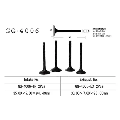 Sací ventil VESRAH GG-4006-IN (VESRAH sací ventil KAWASAKI KZ 400 78-79 (12004-1001) (1 kus) vyr