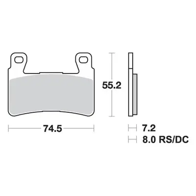 SBS brzdové destičky KH265 STREET PERFORMANCE (EXCEL) sintrované HONDA CBR 600RR 03-04 barva zla