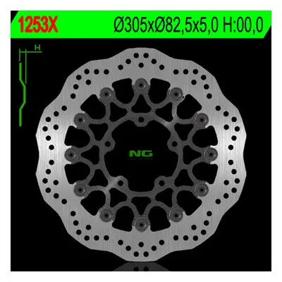 Brzdový kotouč NG Brakes NG1253X (NG přední brzdový kotouč TRIUMPH TIGER 800 10-18, TIGR 1215 12