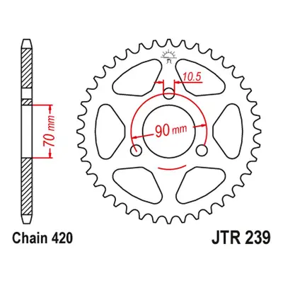 Rozeta JT SPROCKETS JTR239.44 (23944JT) (JT rozeta 239 44 (23944JT))