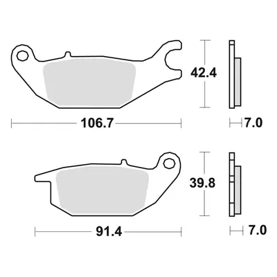 Brzdové destičky TRW LUCAS MCB738 (KH343) (TRW LUCAS brzdové destičky KH343 organické HONDA CBR 