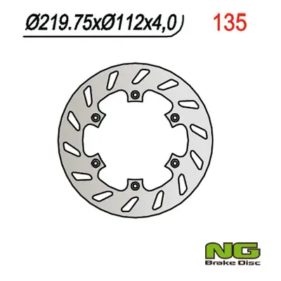 Brzdový kotouč NG Brakes NG135 (NG brzdový kotouč zadní HUSQVARNA CR/WR/WRE 125 92-99, HUSABERG 