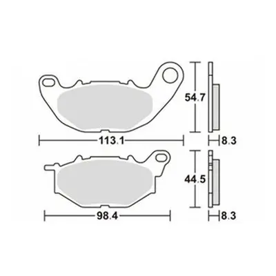 Brzdové destičky SBS 931HS (SBS brzdové destičky KH663 YAMAHA YZF-R25 15-20, YZF-R3 15-23 přední