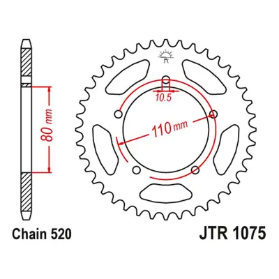 Rozeta JT SPROCKETS JTR1075.36 (434736JT) (JT rozeta 4347 36 (434736JT))