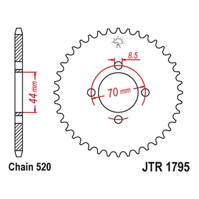 Rozeta JT SPROCKETS JTR1795.24 (449324JT) (JT rozeta 4493 24 (449324JT))