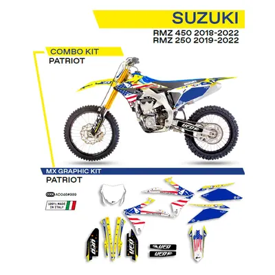 Sada samolepek (dýhy) UFO AD046999 (UFO sada samolepek (dýhy) SUZUKI RMZ 250 19-22; RMZ 450 18-2