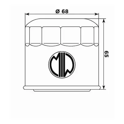 Olejový filtr MIW/MEIWA S3011 (268138) (HF138, 50) (MIW/MEIWA olejový filtr OEM 857187, 0436146,