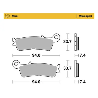 Brzdové destičky MOTO-MASTER 099822 (MOTO-MASTER brzdové destičky RACING sintrované METAL SOFT: 