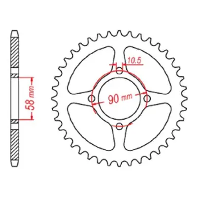 Rozeta MTX 11-KTY-45 (GLR125, JTR1221.45) (MTX PARTS rozeta 4669 45 (GLR125) 15-17 (JTR1221.45) 