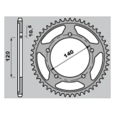 GROSSKOPF prodej rozeta tvrzená 4398 45 C45 SUZUKI GSXR 600 (01-05), GSXR 750 (06-08) (GROSSKOPF