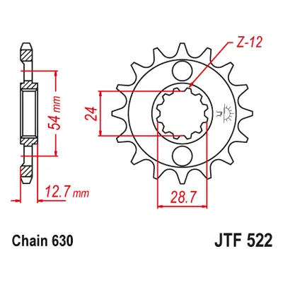 JT Sprockets ozubené kolo JTF522.15 (52215JT) (Přední ozubené kolo JT Sprockets JTF522.15)