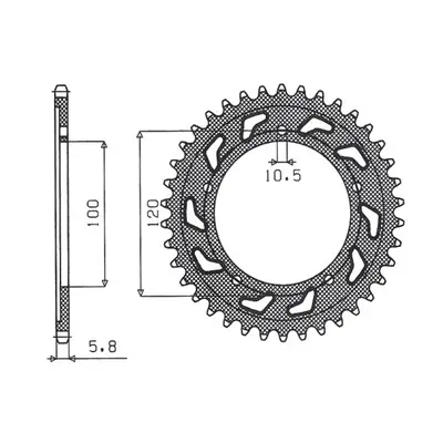 Rozeta SUNSTAR SUN1-3430-44 (JTR703.44, 439644JT) (SUNSTAR rozeta 4396 44 (JTR703.44) (439644JT)