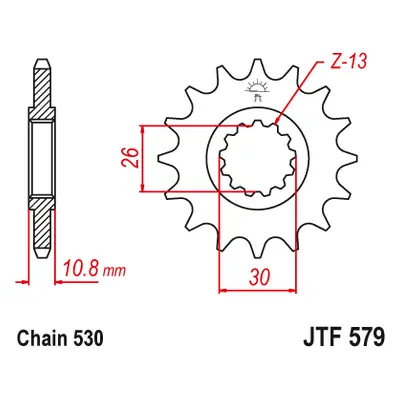 JT Sprockets ozubené kolo JTF579.18 (+1, 57918JT) (Přední ozubené kolo JT Sprockets JTF579.18)